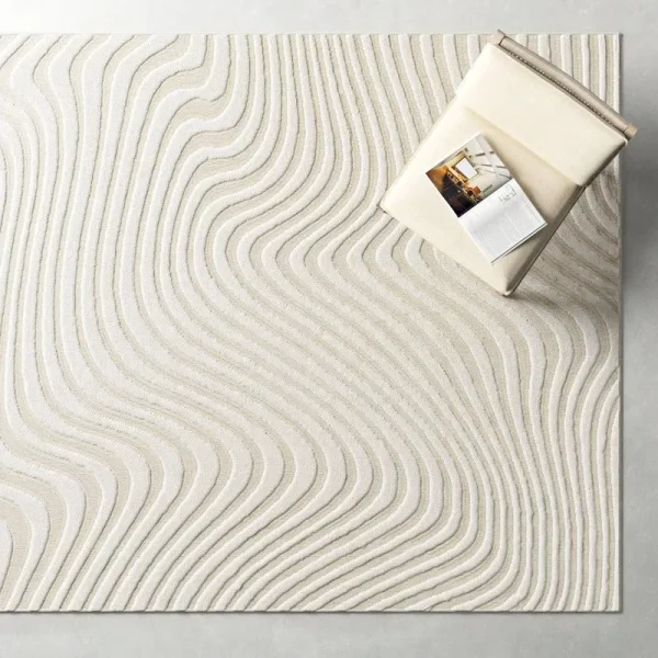 Ricki Light Beige/Cream Area Rug AllModern Rug Size: Rectangle 7'10" x 10'