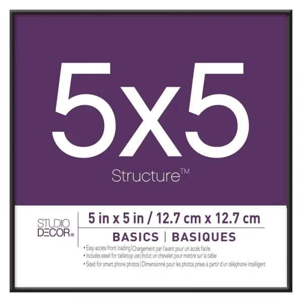 Studio Decor 5 x 5" 12.7 cm x 12.7 cm Basics Format Frame - Each