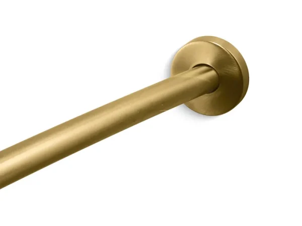 Kohler K-9351-2MB Vibrant Brushed Moderne Brass Expanse Contemporary Design Curved Shower Rod