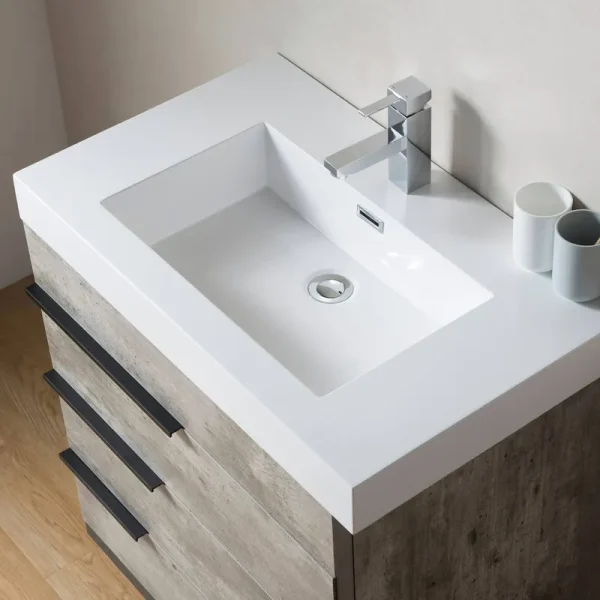 Dowell 18" FTB Resin Bathroom Vanity Basin - 30Wx18Dx6H - White