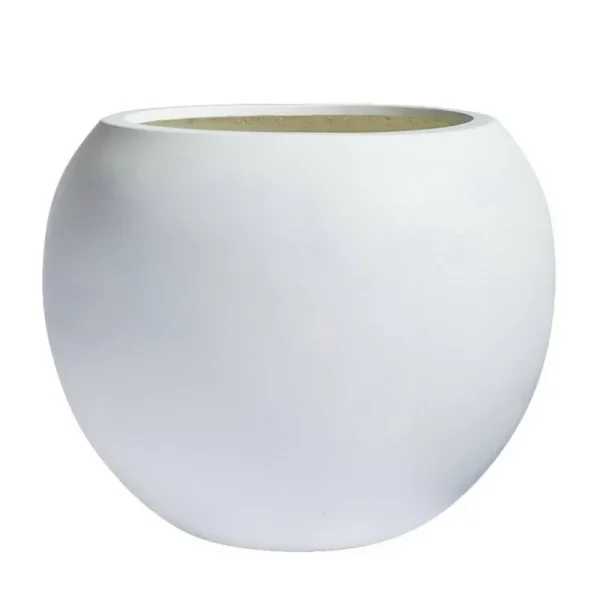 Dorlis Fiberstone Pot Planter Orren Ellis Color: White, Size: 10" H x 13" W x 13" D