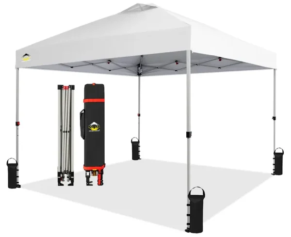 Crown Shades 10x10 Pop up Outside Canopy with Wheeled Carry Bag