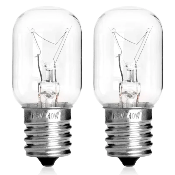 Belleone Microwave Light Bulb Stove Light Lamp Compatible with Whirlpool GE Kenmore LG Microwave, Dimmable with E17 Base 125V 40W, Repalcement for 8206232a,