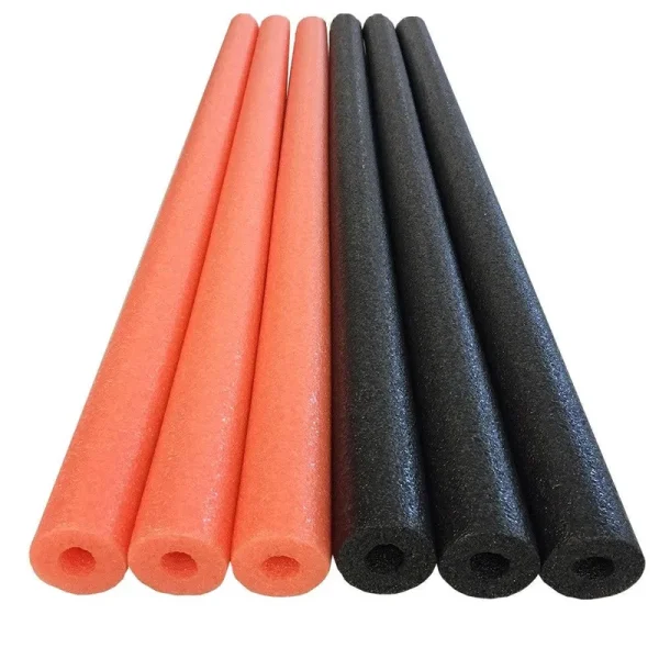 Oodles of Noodles Deluxe Foam Pool Swim Noodles - 6 Pack Black/Orange