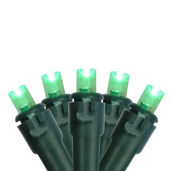 Northlight Set of 50 Green LED Wide Angle Christmas Lights - Green Wire