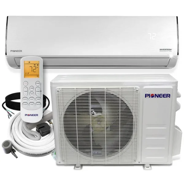Pioneer Diamante Series 18,000 BTU 19 SEER 230V Ductless Mini-Split Air Conditioner Heat Pump Full Set with 16 ft. Kit