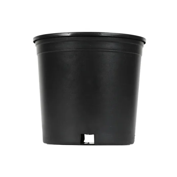 Style Selections 8.8-in W x 8.25-in H Black Plastic Nursery Planter
