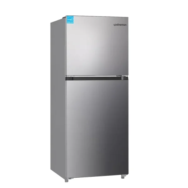 Upstreman 11.6 Cu.ft. Top Freezer Refrigerator, Two Door Frost Free Apartment Size Refrigerator, Energy Star, Stainless Steel Door, Adjustable Thermostat Control, BD116