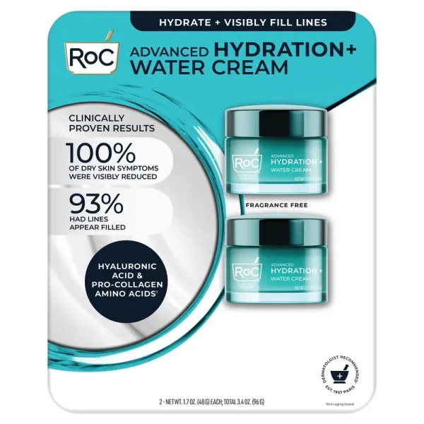 ROC Advanced Hydration + Water Cream, 1.7 oz, 2 - Pack