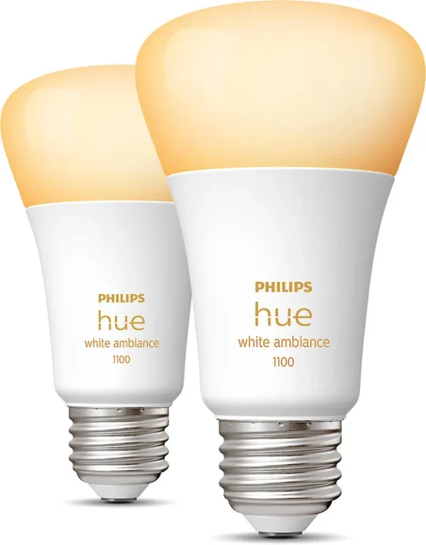 Philips Hue 563346 White Ambiance A19 Smart LED Bulbs (2-Pack)