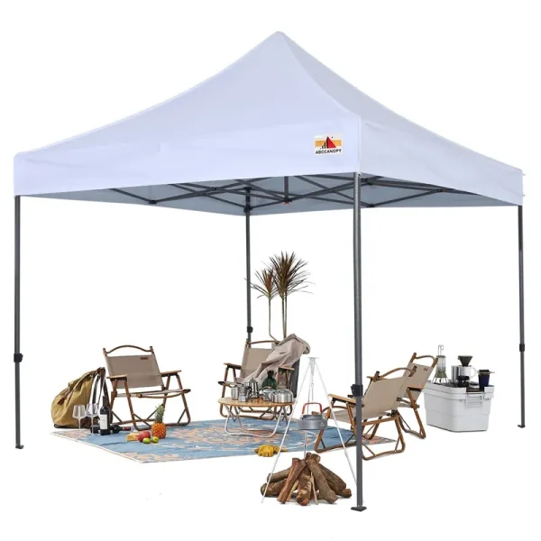 ABCCANOPY Outdoor Commercial Metal Patio Pop-Up Canopy - 10ftx10ft - White