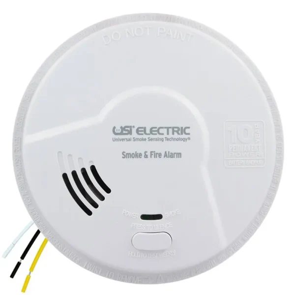 USI - MI106S 2-in-1 Hardwired Smoke and Fire Alarm with 10 Year Sealed Battery Backup