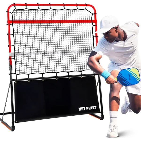 4ft Portable Pickleball Rebounder Training Aid for Pro Player Level 4.0+, Adjustable Angle Easy Setup & Storage - Perfect Your Forehands Backhands Dinks Volleys Accuracy Coordination Kitchen Control