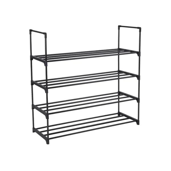Songmics 4-tier Shoe Rack Tower Shelf Storage Organizer Cabinet Black