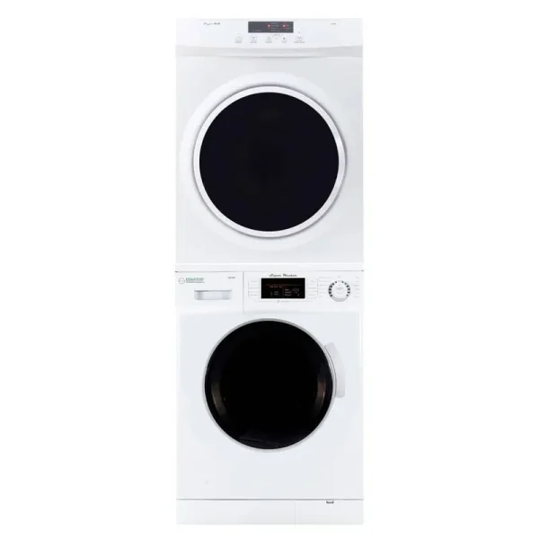 Deco Compact 110-Volt Stacked Laundry Center in White 1.6 Cu. ft. Washer and 3.5 Cu. ft. Electric Dryer