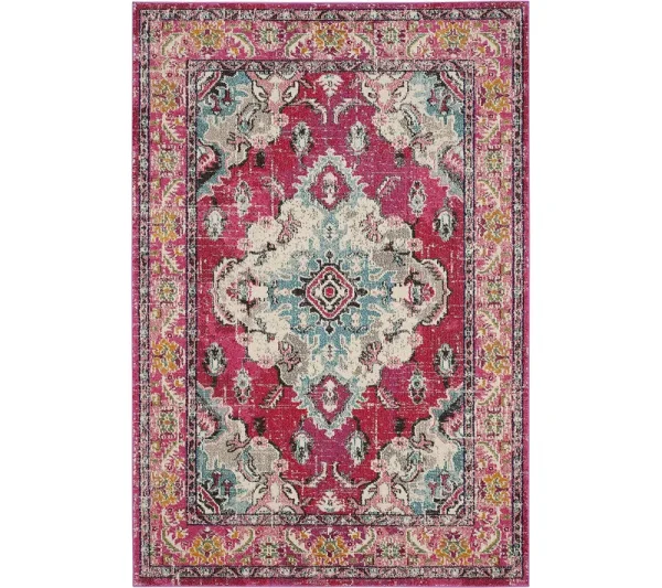 Safavieh Monaco MNC243D 5'1" x 7'7" Pink / Multi Area Rug