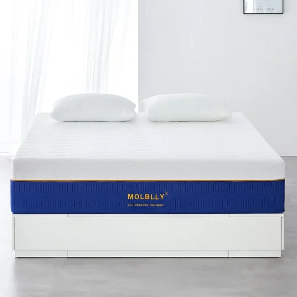Mattress.Molblly 12 Inch Cooling-Gel Memory Foam Mattress in a Box.Medium Plush