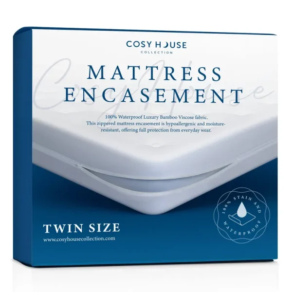 Bamboo Zippered Mattress Encasement, Twin, V2