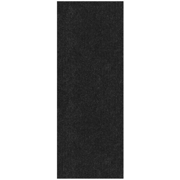 Ottomanson Lifesaver Indoor/Outdoor Utility Ribbed Doormat, Black, 2' x 3'