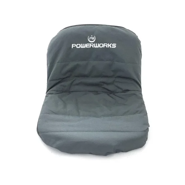 Powerworks Deluxe Riding Lawn Mower Seat Cover, Medium, Black