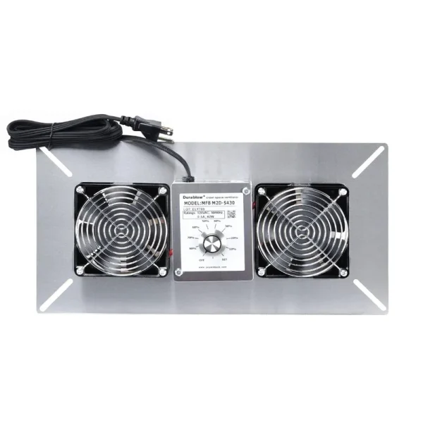 Durablow Stainless Steel 430 Crawl Space Foundation Dual Fans Ventilator + Built-In Dehumidistat, 220 CFM (Model: MFB M2D-S430)