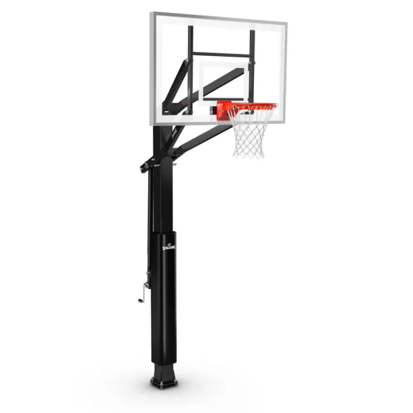 Spalding "888?" Series 60 In. Tempered Glass in - Ground Basketball Hoop