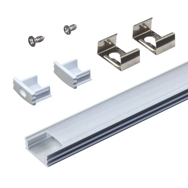 Armacost Lighting 960050 Surface Mount Silver Tape Light Channel LED Mounting Hardware (5-Pack)
