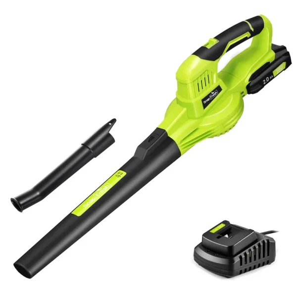 SnapFresh 20V Cordless Leaf Blower 130MPH 140CFM w/2.0Ah Battery & Charger Lightweight(Green)