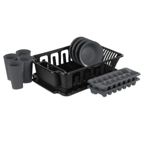 Sterilite 12 Piece Kitchen Set Plastic, Black