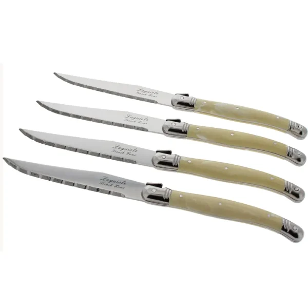 French Home Laguiole Faux Ivory Steak Knives (Set of 4)