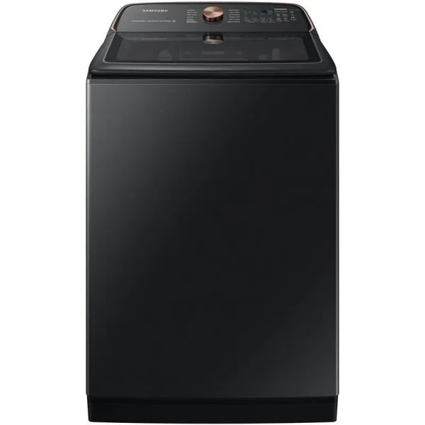 Samsung WA55A7700AV 5.5 Cu. ft. Brushed Black Smart He Top Load Washer with Auto Dispense
