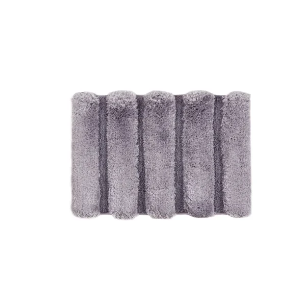 Madison Park Tufted Pearl Channel Solid Bath Rug, Grey