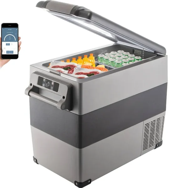 VEVOR 58 Qt. 12V Dual Zone Portable Car Refrigerator
