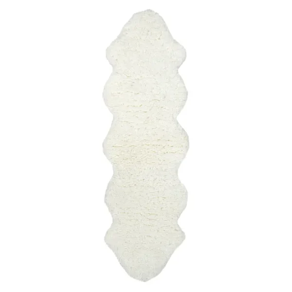 nuLOOM Hand Tufted Double Pelt Faux Sheepskin Area Rug, Off-white