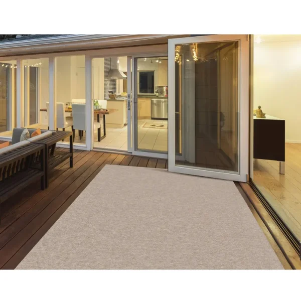 Foss Floors CN19N40PJ1H1 Hobnail Taupe Indoor/Outdoor Rug 6ftx8ft