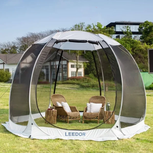 Leedor Gazebos for Patios Screen House Room 4-6 Person Canopy Mosquito Net Camping Tent