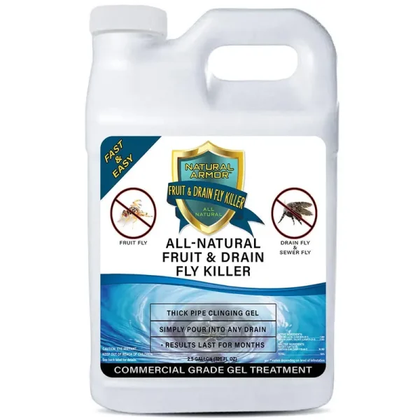 Fruit Fly & Drain Fly Killer - Simple Commercial Drain Gel Treatment - Eliminates Gross Fruit Flies, Drain Flies, Sewer Flies & Gnat Infestations from