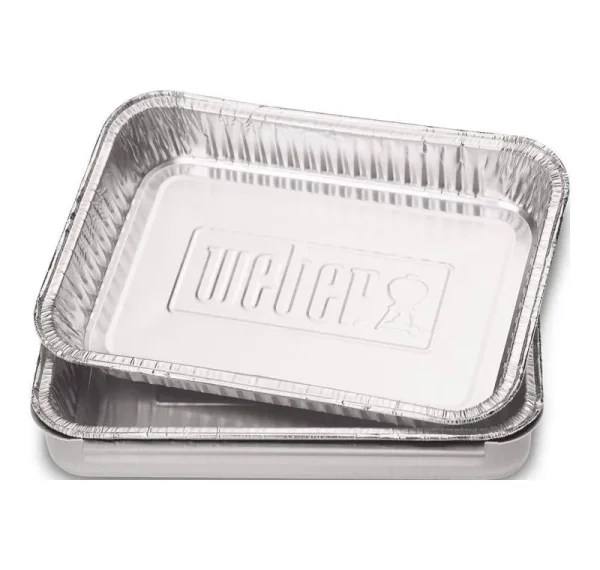 Weber 6415 Small 7-1/2-inch-by-5-inch Aluminum Drip Pans, Set of 10