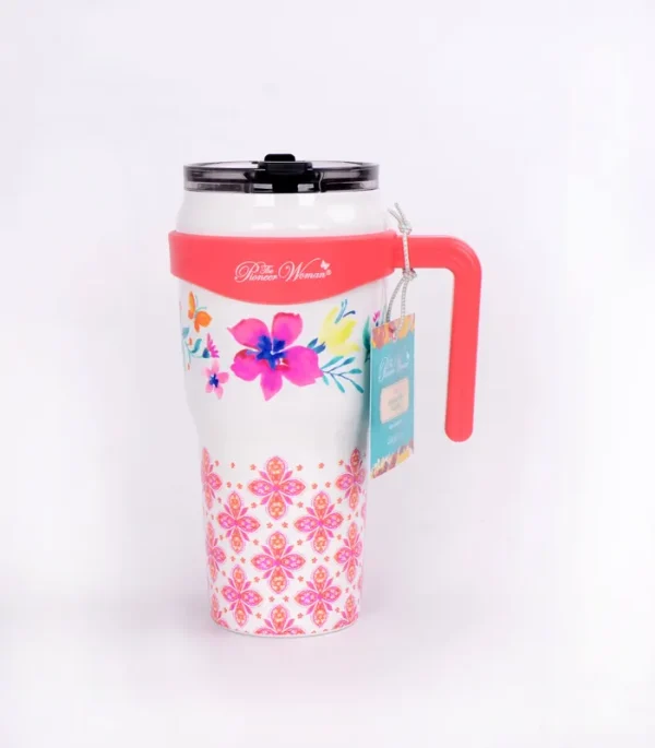 The Pioneer Woman 40oz Fresh Floral Stainless Steel Insulated Tumbler, Teal