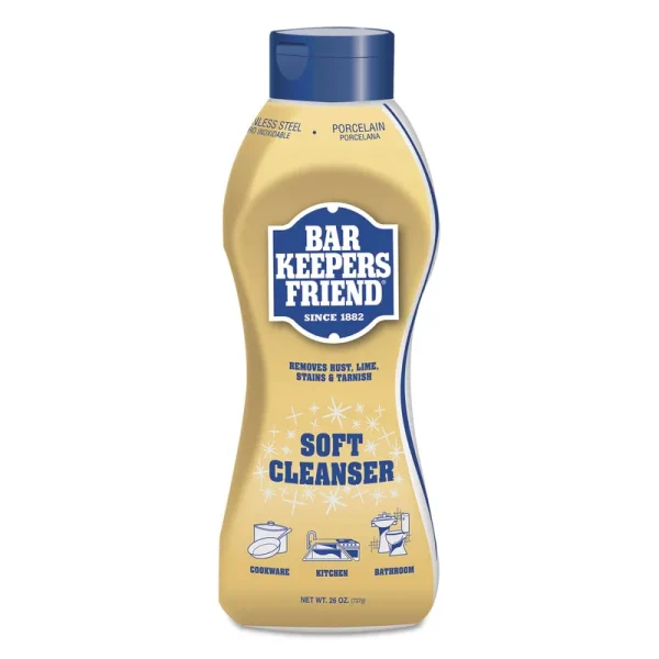 Bar Keepers Friend Soft Cleanser, 26 oz Squeeze Bottle, Citrus, 6/Carton