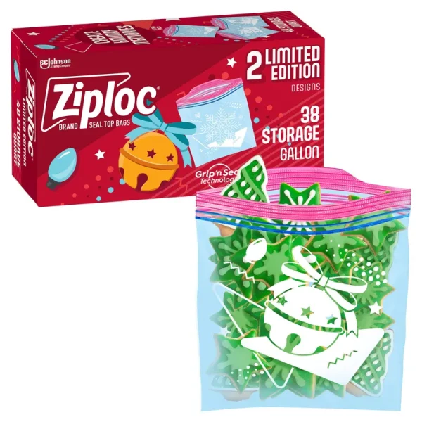 Ziploc Seal Top Bags, Storage, Gallon - 38 bags