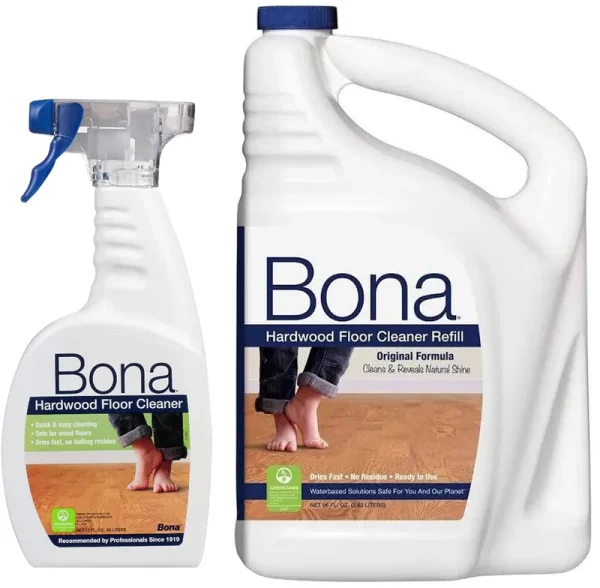 Bona Hardwood Floor Cleaner 96 Ounce Refill Plus Bonus 22 Ounce Spray