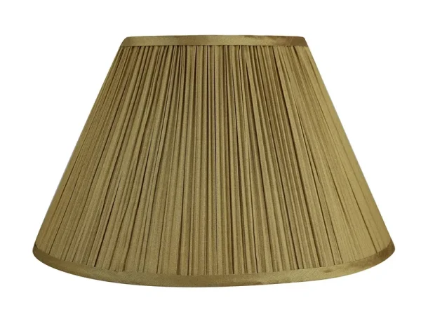 Urbanest Faux Silk Mushroom Pleated Lamp Shade, 8x16x10 inch, Gold
