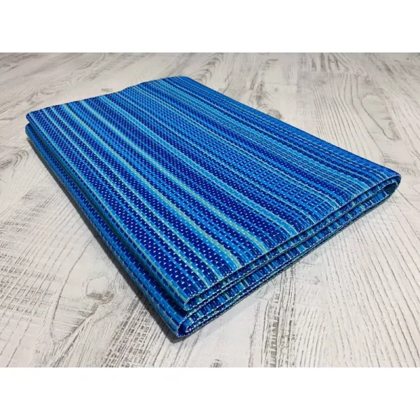 Alise Rugs Lalune Beach Stripe Indoor/Outdoor Area Rug - Blue/Dark Blue - 4' x 5'11''