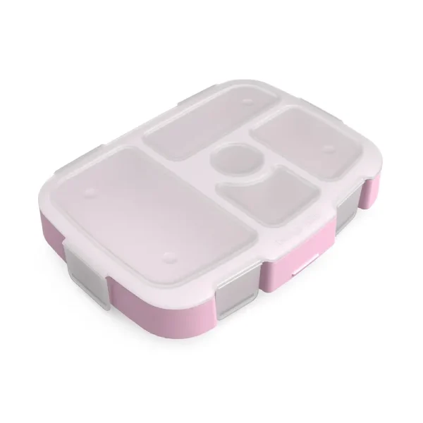 Bentgo Kids Prints Tray with Transparent Cover - Reusable, BPA-Free, 5-Compartment Meal Prep Container with Built-In Portion Control for Healthy