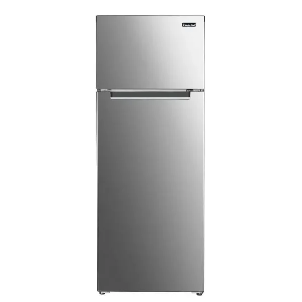 Magic Chef 7.3 Cu. ft. 2-Door Mini Fridge in Platinum Steel with Freezer