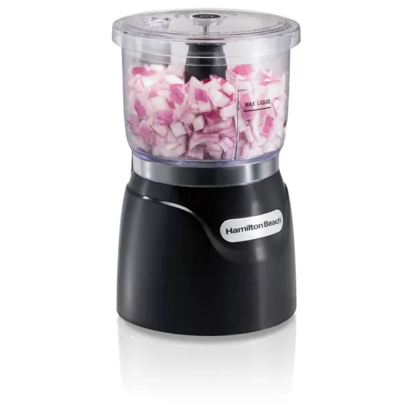Hamilton Beach Stack & Press 3-Cup Food Chopper - Black
