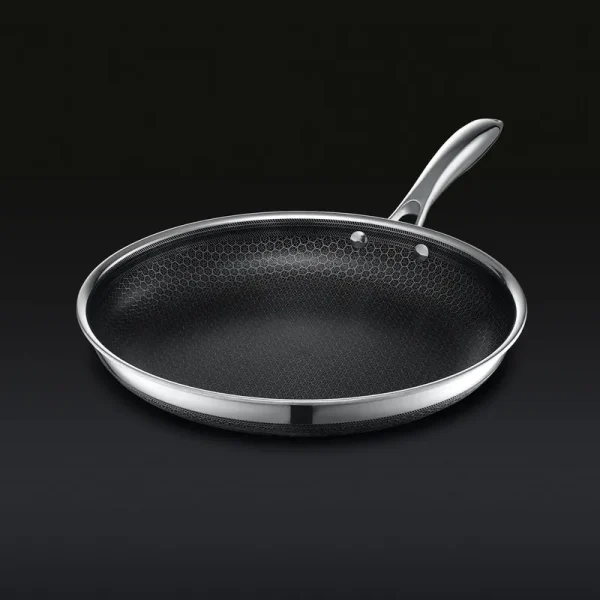 HexClad 12 inch Hybrid Stainless Steel Frying Pan
