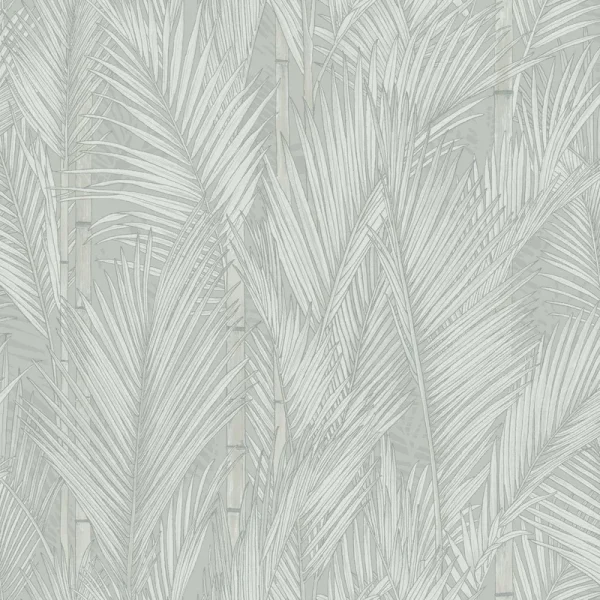 RoomMates Swaying Fronds Peel & Stick Wallpaper Gray
