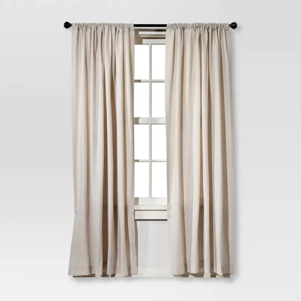 Farrah Curtain Panel - Threshold - Cream - 84" x 54"